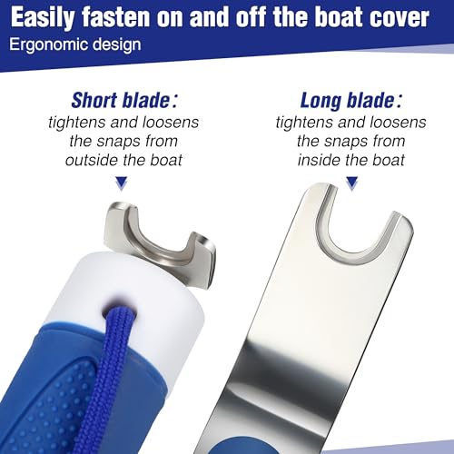 Enhon Boat Canvas Snap Tool, Dual-Ended Stainless Steel Remover Blue - color: Blue
