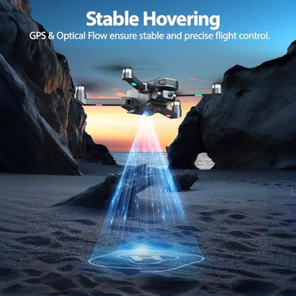 WeFone 4K Drone with 4.5" Screen Foldable GPS WF33 Under 249g Adults Black - style: screen drone