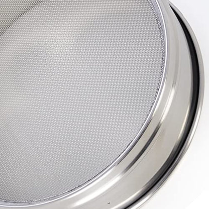 LABALPHA 5 Mesh Lab Sieves, Test Sieve #5 Mesh, 8'' Diameter, 304 Stainless Steel Wire Cloth (4mm) - size: 5 mesh (4mm)
