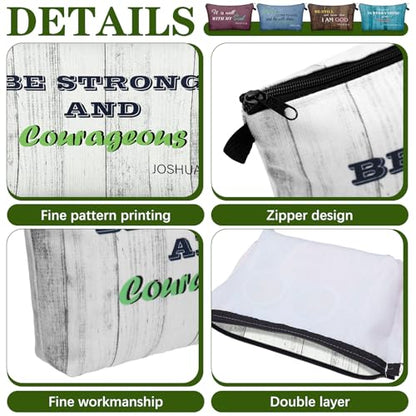 Chunful 12 Pcs Christian Church Gift Women Makeupbag, Retro, 7.5 x 5 in - style: Vintage