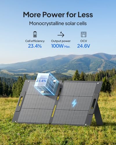 BLUETTI Solar Generator Handsfree 1 with 100W 268Wh 300W LFP (No Backpack) - style: BLUETTI Handsfree 1 power station+100W Solar Panel