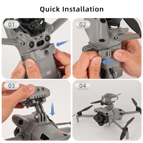 Action Camera Mount Holder for DJI Mini 5 Pro, Camera Mount Top Carry Extension Bracket with 1/4 Screw Tripod Mount Adapter for Mini 5 Pro Accessories (Mounting Bracket) - color: Mounting Bracket