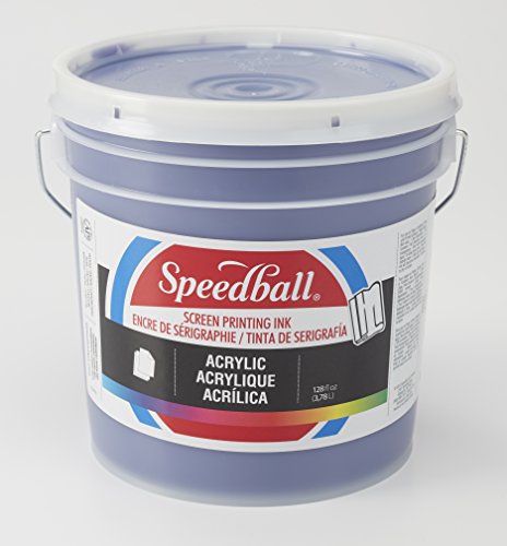Speedball 004670 Acrylic Screen Printing Ink, 128 FL OZ, Violet - color: Violet