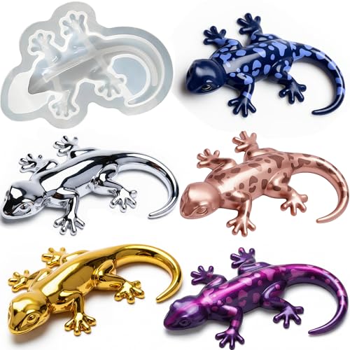 Lizard Resin Molds, Animal Silicone Molds for Epoxy Resin Casting - color: Gecko Resin Mold