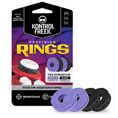 KontrolFreek Precision Rings | Aim Assist Motion Control for PlayStation 4 (PS4), PS5, Xbox One, XBX, Switch Pro & Scuf Controller (Black/Purple) - color: Black/Purple