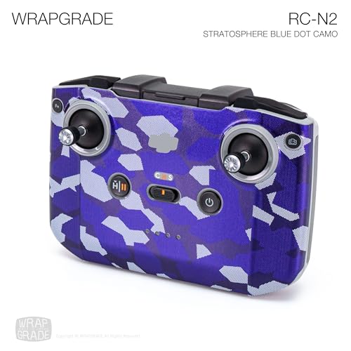 WRAPGRADE Skin Stickers Compatible with DJI RC-N2 (Stratosphere Blue DOT CAMO) - color: STRATOSPHERE BLUE DOT CAMO