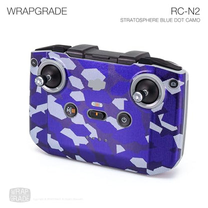 WRAPGRADE Skin Stickers Compatible with DJI RC-N2 (Stratosphere Blue DOT CAMO) - color: STRATOSPHERE BLUE DOT CAMO