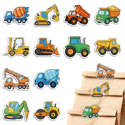 MAYJOYDIY 24Pcs 12 Styles Engineering Vehicles Acrylic Chip Clips Truck Digger Bag Sealer Sealing Closures Forklift Bulldozer Bag Clips for Food Storage Airtight Seal Grip - color: Vehicle