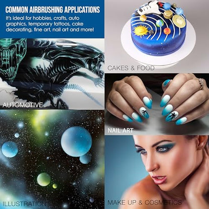 Master Airbrush G255 Dual-Action Gravity Feed Airbrush Gun Kit, 3 Nozzles - size: G255 3-Tip Fine & Multi-Purpose Set