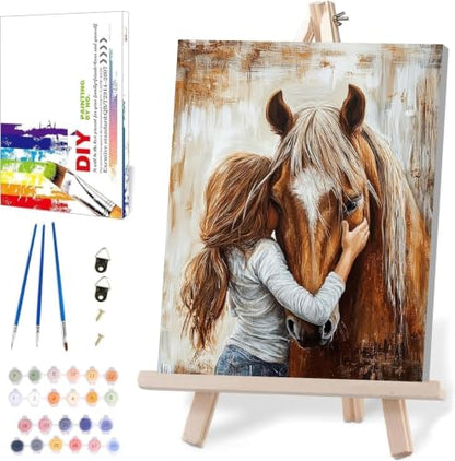 WUDWL Paint by Numbers Kit for Adults Beginner, with Framed - color: YH04247
