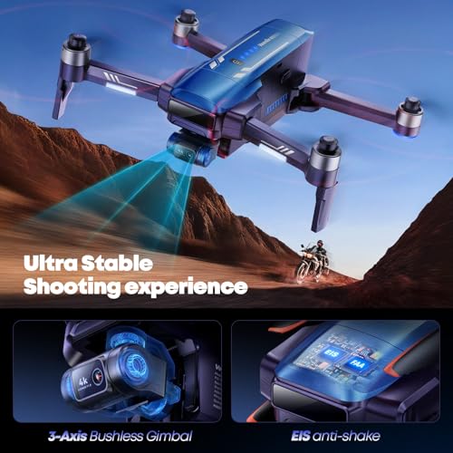 Veeniix V11PRO Drone for Adults 3-Axis Gimbal Quadcopter 8K Camera - color: BLUE