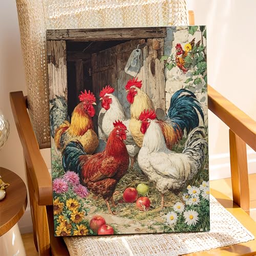 XTCIXAL Paint by Numbers Kit for Adults, Chicken, 16X20 Inch - color: 02-Chicken