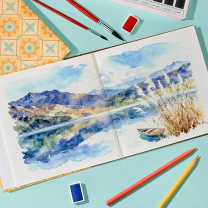 Arrtx Square Watercolor Sketchbook, 7.09" Cold Press - size: 7.09x7.09''