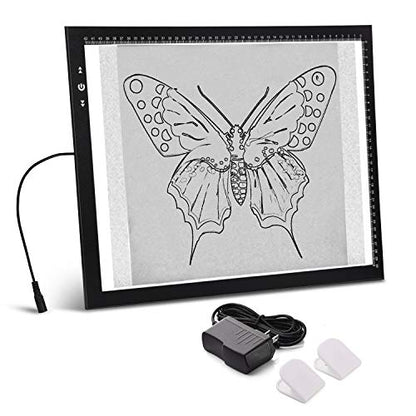 HSK A3 LED Artist tracing Light Box Copy Table, Adjustable High Brightness Light Pad for Tatto Drawing, Sketching, Animation,Diamond Painting Accessories - size: 11.7 x 16.5 inches