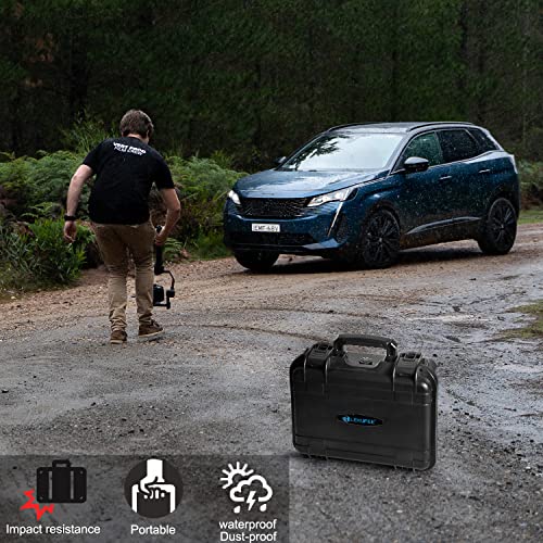 Lekufee Waterproof Hard Carrying Case for DJI RS 3 Mini, Gimbal Stabilizer, Mic 3/2/Mini (2 TX + 1 RX),& More Accessories(Case Only)