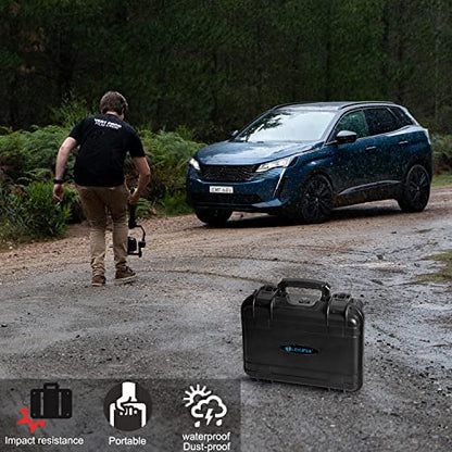 Lekufee Waterproof Hard Carrying Case for DJI RS 3 Mini, Gimbal Stabilizer, Mic 3/2/Mini (2 TX + 1 RX),& More Accessories(Case Only)