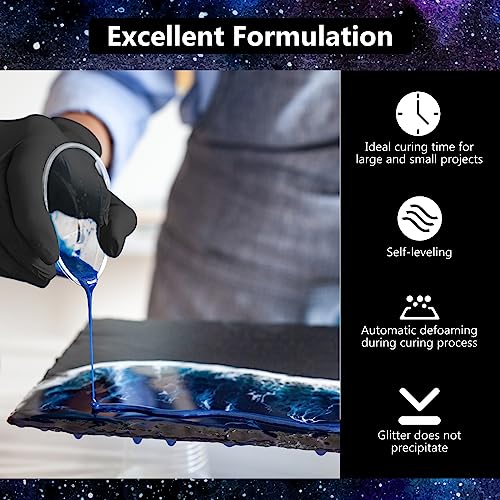 KISREL 82OZ Crystal Clear Epoxy Resin Kit - No Yellowing No Bubble for Art - size: 0.64 Gallon