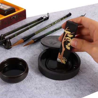 Chinese Calligraphy Set Japanese Calligraphy Kit for Beginners-Red - color: Red