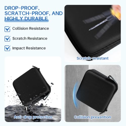 Carrying Case for DJI Neo 2, Portable Hard Shell Travel Case with Carabiner - color: black