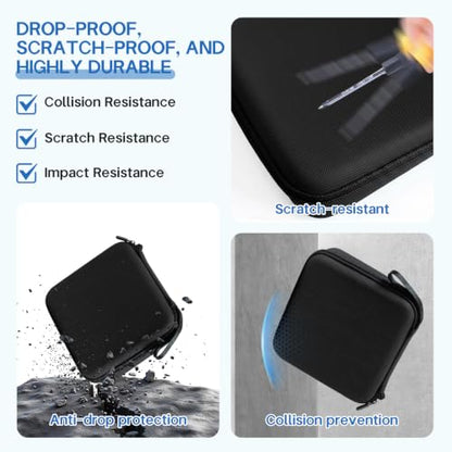 Carrying Case for DJI Neo 2, Portable Hard Shell Travel Case with Carabiner - color: black
