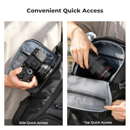 K&F CONCEPT Camera Backpack,30L Large Capacity Camera Bag for Photographers - color: 04-black, size: 30L