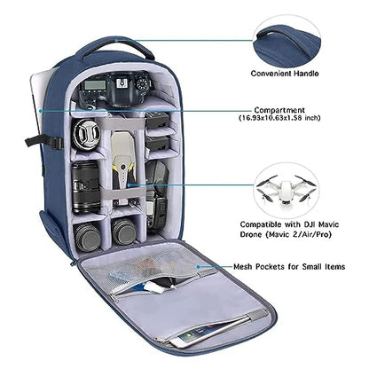 MOSISO Camera Backpack, DSLR/SLR/Mirrorless Photography Camera Bag - color: Steel Blue