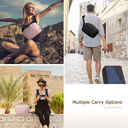 BAGSMART Canvas Camera Bag, Water-resistant Anti-Theft Women Men, Black