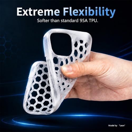 Siraya Tech Flex TPU 85A 3D Printer Filament, ISO 10993 Tested, Clear, 1kg - color: Tpu 85a Clear