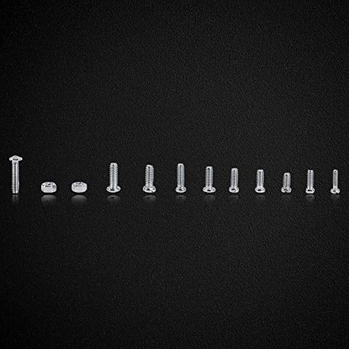 600pcs Small Screws Nuts Assortment Kit Stainless Steel Hardware 12 Size M1 M1.2 M1.4 M1.6, Nut