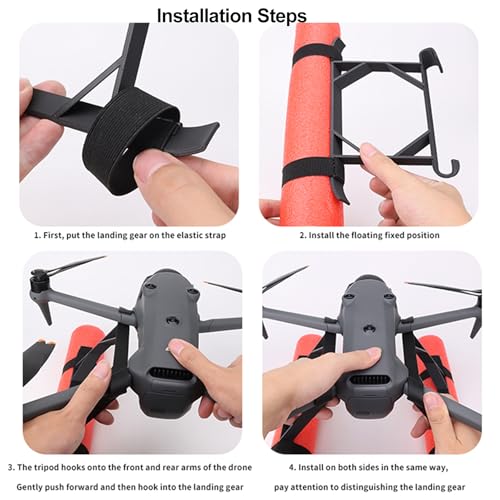 Water Floating Landing Gear for DJI Mavic 4 Pro Accessories, Drone Water Training Float Buoyancy Rod Landing Leg Aircraft Extension Feet Compatible with DJI Mavic 4 Pro Fly More Combo