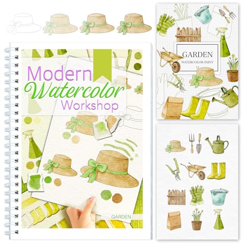 Apolyone Watercolor Workbook with Step-by-Step - style: Garden