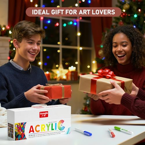 72 Colors Acrylic Gel Pens for Coloring with 30% More Ink