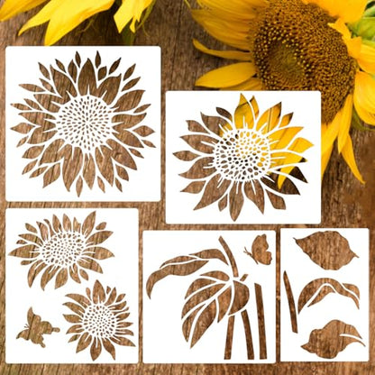 Large Sunflower Stencils Flower Stencils for Wood Fence - style: Sunflower