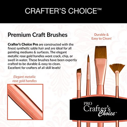 Royal & Langnickel Crafter's Choice Pro Synthetic Sable Shader Craft Brush Set, 4pc - style: Shader
