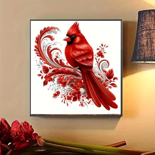 ZeeLionArt Diamond Art Kit, Cardinal Bird, 12x16 Inch - color: DP04654