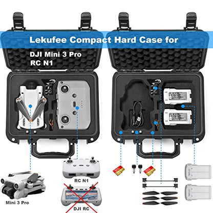 Lekufee Small Waterproof Hard Case for DJI Mini 3 Pro/3 Drone Accessories (Case Only, Not for DJI RC)