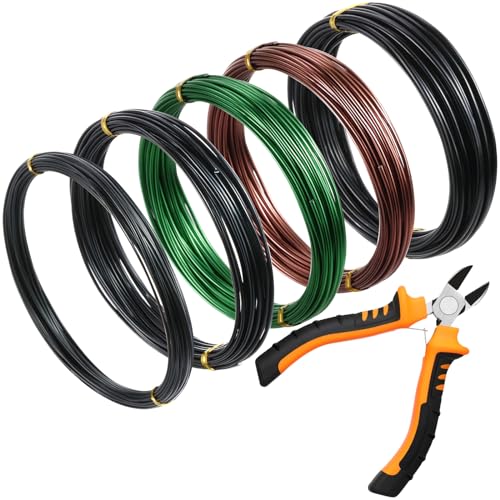 Mudder 5 Roll Bonsai Training Wire Aluminum 1/1.5/2.0mm Classic - color: Classic, size: 1/1.5/2.0mm