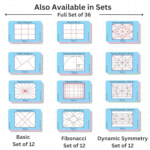16:9 Directors Viewfinder Set, 12 Layouts, 12 Cards - size: Set - Full 16:9 Only