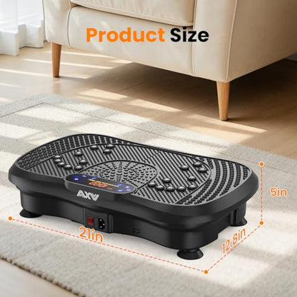 AXV Vibration Plate Exercise Machine Fitness Platform Body Vibrating Board - color: SLIM.DEEPBLACK