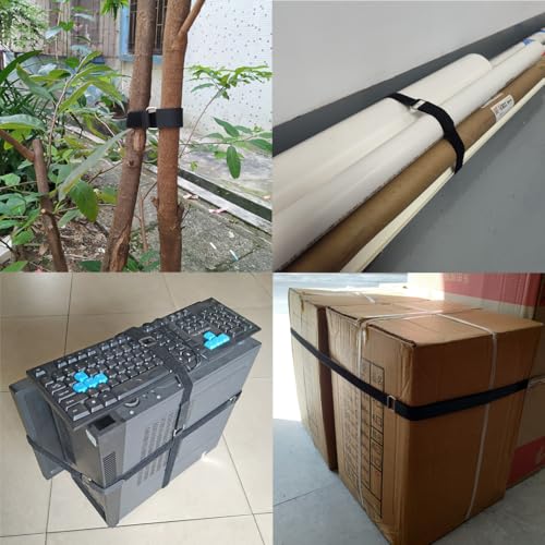 18 inch Extend Cable Strap and Adjustable Securing Strap with Buckle - 12 PCS Reusable Hook and Loop Fastening Nylon Cable Tie Wrap - size: 1 x 18 in