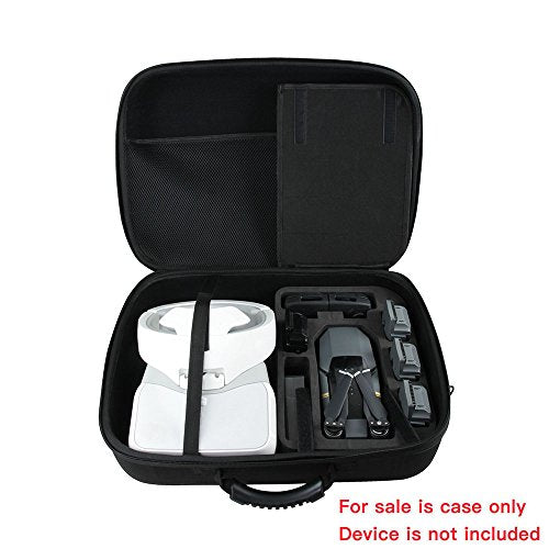 Hermitshell Hard EVA Travel Case Fits DJI Mavic Pro + DJI Goggles Immersive FPV Double 1920×1080 HD Screens Drone Accessories - Fits The Remote Control, 3 Extra Batteries, Charger and More