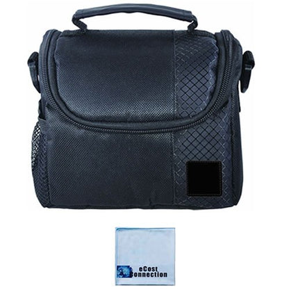 eCostConnection Small Soft Padded Camera Equipment Bag/Case For Canon, Nikon, Sony, Samsung, Olympus, Pentax, Panasonic & More… + Microfiber Cloth