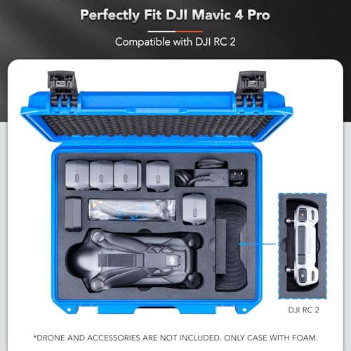 Lykus Titan M400 Hard Case for DJI Mavic 4 Pro and DJI RC Pro 2/RC2 - color: Blue