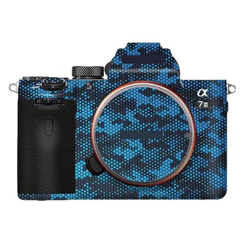 Camera Cover Skin Sticker for Sony A7III A7M3 A7R III Camera Protector Film Skin Anti-Scratch Protective Decoration A7 III A7R3(Mamba Blue) - color: Mamba Blue