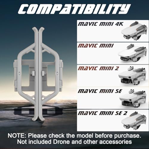 x xotic tech Landing Gear Compatible with DJI Mini 2/Mini 4k/Mavic Mini/Mini SE Drone Foldable Leg Extensions Light Weight Height Extender Protector Guard Accessory