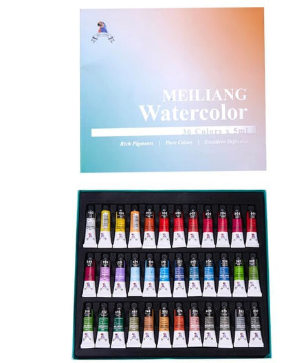 Watercolor Paint Set, 36 Colors 5ml Tubes