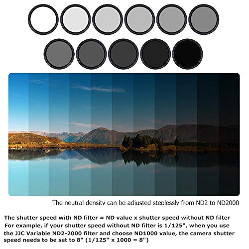 JJC 62mm ND Filter ND2-2000 VND Variable Neutral Density Adjustable Fader - size: 62mm