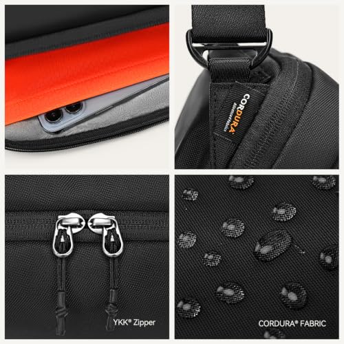 reeyee 4.5L Commuter Sling Bag for Men, 840D Cordura, Quick Release, Black - size: A7-Quick-release model-4.5L