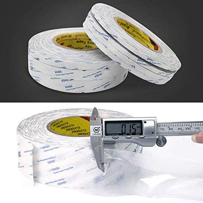 3M Double Coated Tissue Tape 9448A 0.39”x 32.8 Ft 1 Pack for Crafts - size: 0.39”x 32.8 Ft