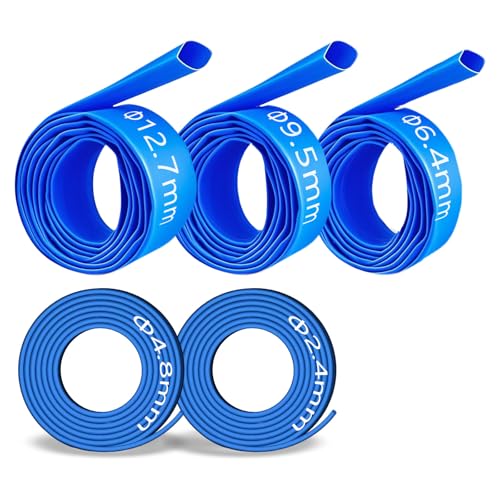 5-Size Heat Shrink Tubing Kit: 3:1 Adhesive Lined, Marine Grade Waterproof, Insulated Sealed, Oil-Proof & Wear-Resistant, 10-Foot Total Length - for Home Use & Industrial Applications (Blue) - color: Blue